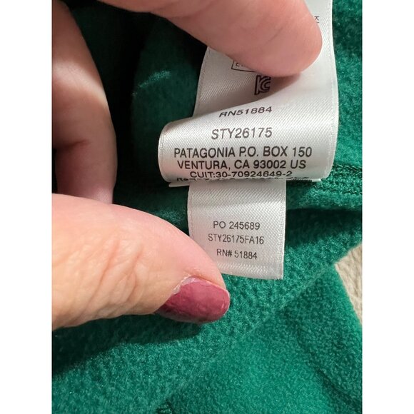 Patagonia XS Green Fleece Quarter-Zip Pullover For Women - Picture 5 of 7